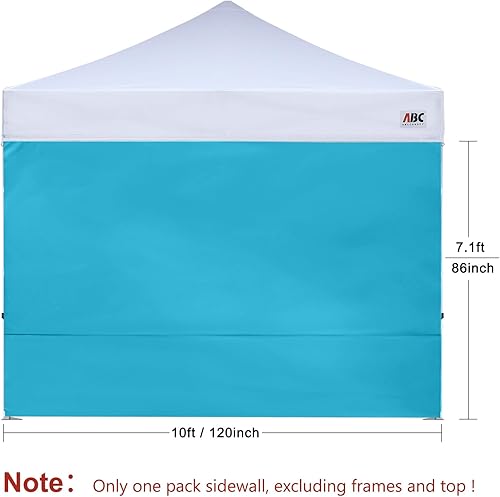 Miniatura 9 de ABCCANOPY - Toldo desplegable para el sol 10'x 10', pared lateral de 10' (1 panel), más de 15 colores, con cintas para sujetar de la estructura