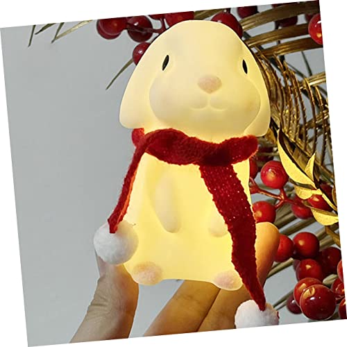 BESPORTBLE 2pcs Lámpara de Noche Conejo Luz Suave Blanca miniatura 3