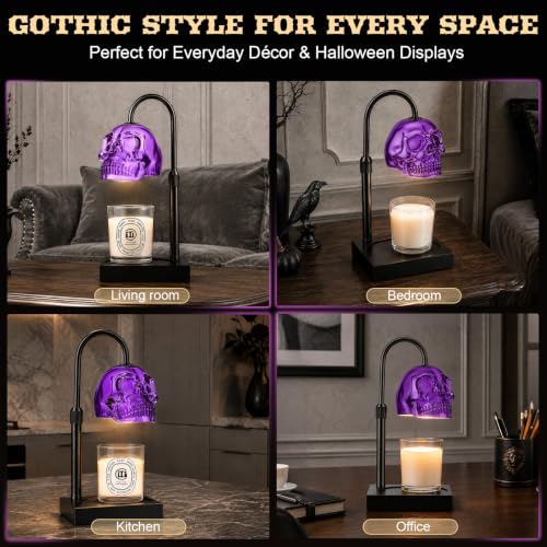 Skull Candle Warmer Lamp DROPS TO TO works for 1(Skull Purple) 2(Skull Black)) - image 5