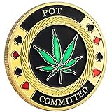 Casino Poker Card-Guard Metal Chips Coin, Gold Plated Commemorative Badge Toy,Protective Case Included