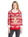 Isabella's Closet Women's Sequin Rudolph On Fair Isle Ugly Christmas Sweater