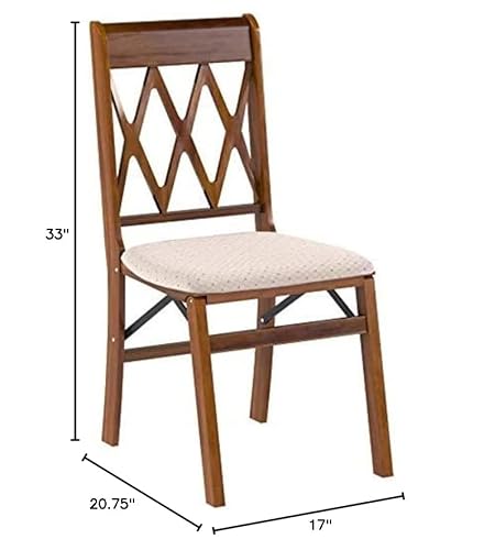 Stakmore Lattice Back Folding Chair Finish, Set Of 2, Fruitwood #TOP4