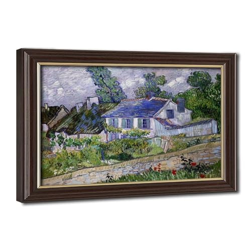 Impression sur toile Van Gogh Maisons at Auvers 61x91 cm pour déco salon