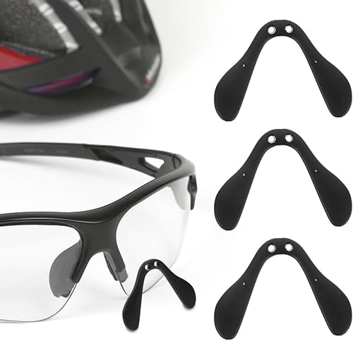 Almohadillas para la nariz en forma de U: 3 piezas de goma para ciclismo antideslizante puente almohadillas de soporte para la nariz Piezas de