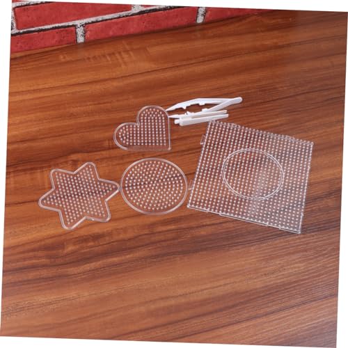 Abaodam 14 Peças Placa De Design De Pulseira Mini Contas De Fusão Artesanato Transparentes Pegboards