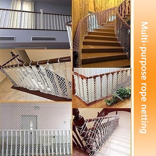 Filet sécurité escalier corde antichute rampe protection balcon 2x6m