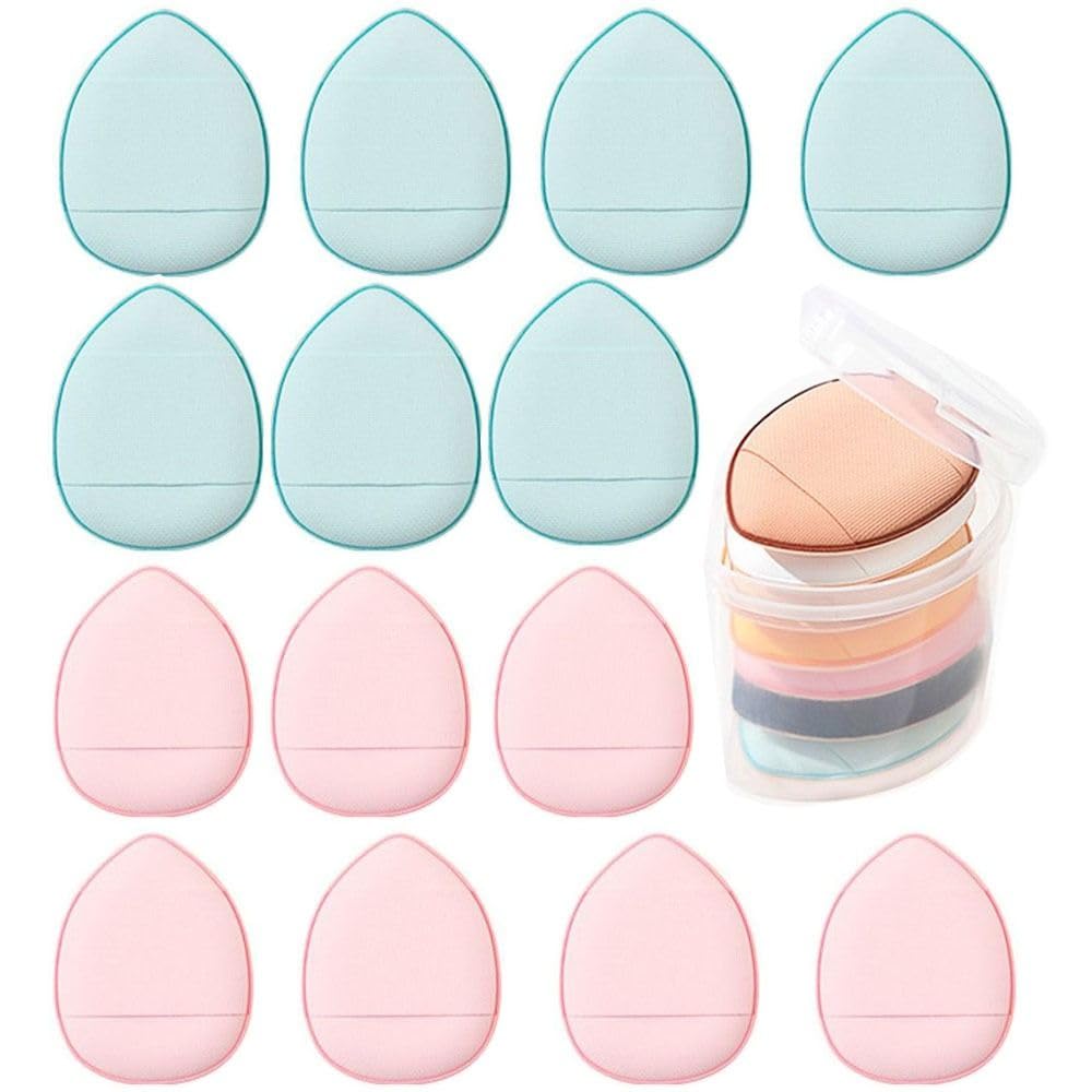 14pcs Finger Puff, Mini Makeup Puff,Super Soft Beauty Makeup Tools, Suitable For Foundation, Concealer, Repair Cream, Eye Shadow, Wet Dry, with