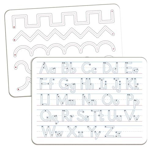 Handwriting Practice Dry Erase Board &ndash; ABC Alphabet Tracing for Kids Ages 3-5 | Small Whiteboard...