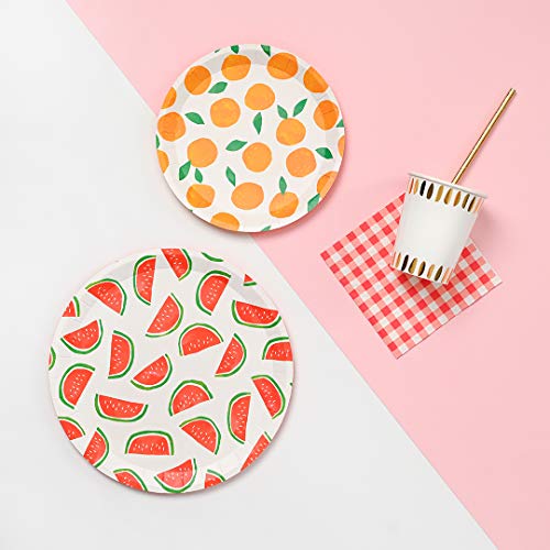 Coterie Red And White Checked Picnic Napkins (Set Of 25) - Summer Cocktail Napkins For Barbecue, Picnic, Pool Party | 5" Paper Cocktail Napkins #TOP3