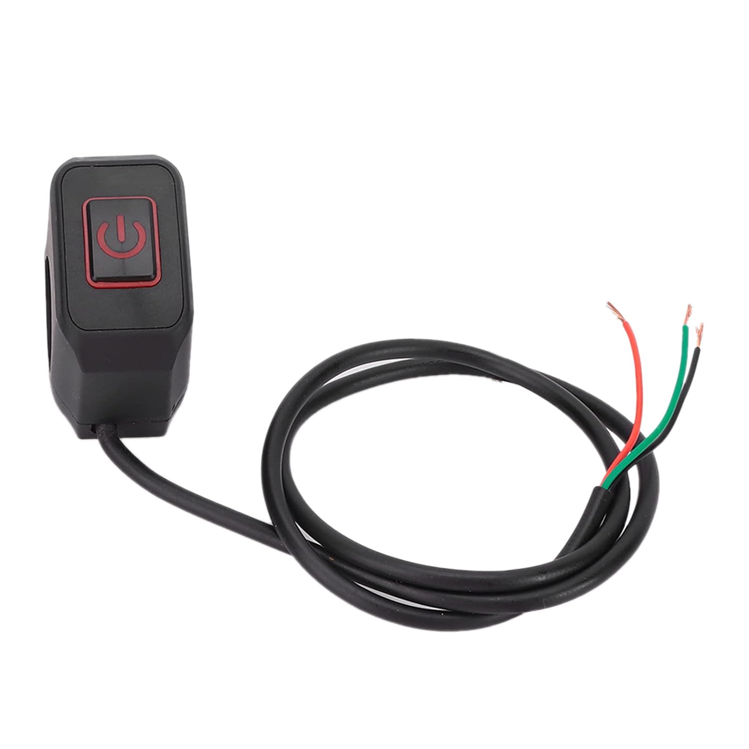 Yctze 22mm Motorcycle Handlebar Switch,Motorbike ATV Light Switch Control Button Universal for Headlight(ABS Metal) (Red)