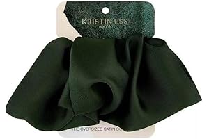 Kristin Ess Satin Scrunchie Oversized In Emerald