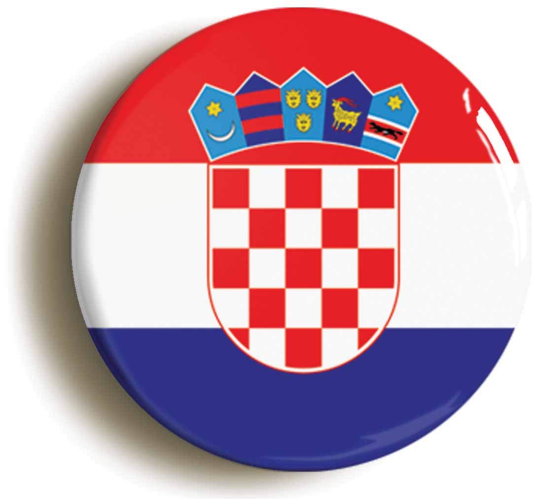 Croatia National Flag Fridge Magnet (Circular 2inch / 50mm Diameter)
