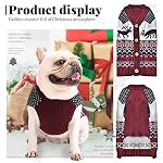 Dog Christmas Sweater Soft Warm Fall Winter V-Neck Knitted Puppy Clothes Cute Reindeer Ugly Xmas Doggy Sweatshirts Vest Pet Clothing for Small Medium Large Dogs Cats Boy Girl(Wine Red,XL)
