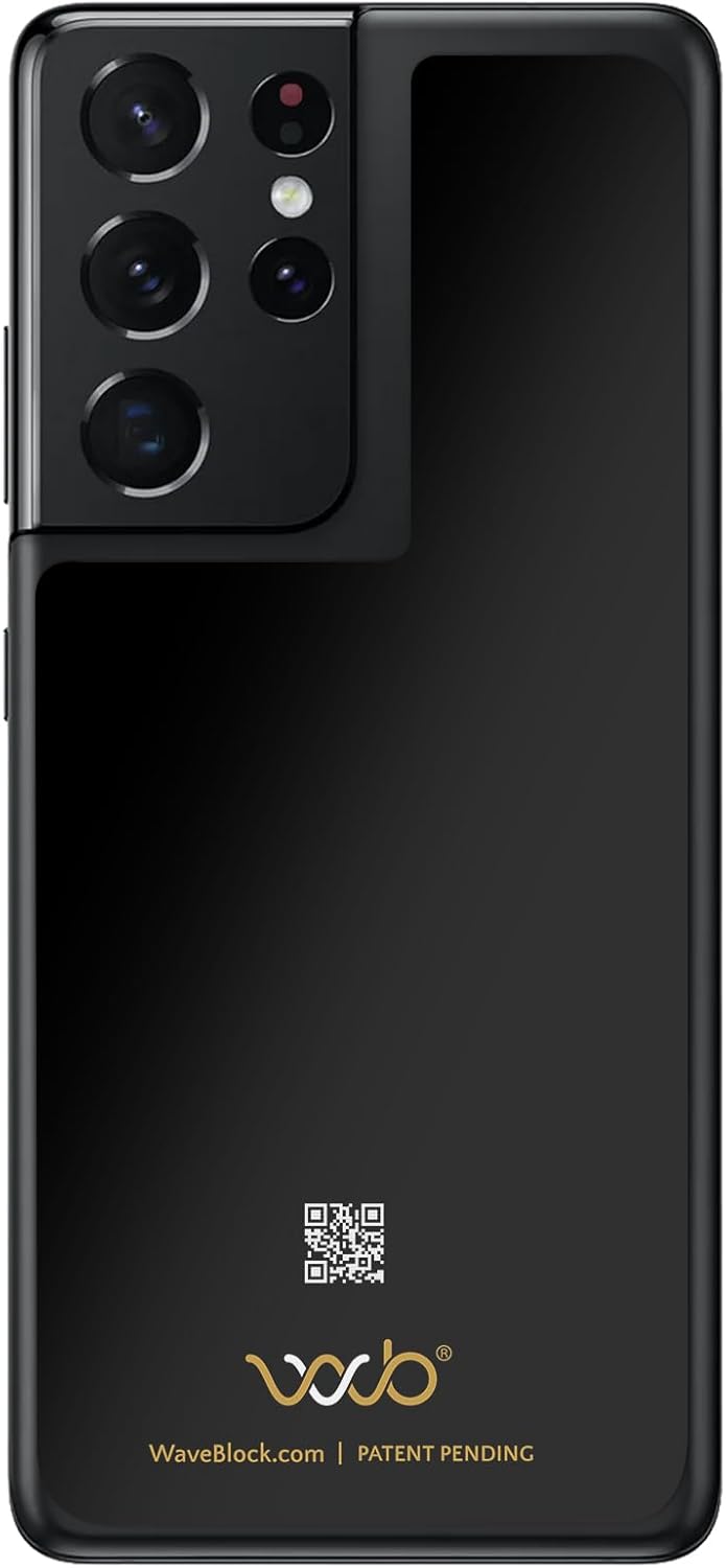 WAVEBLOCK Protection Sticker for Samsung Galaxy S21 Ultra, Harm Blocker for Smartphone, 5G Shield Reduction, Fits Beneath Case, Tested in FCC Certified Lab