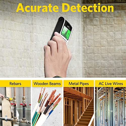 Stud Finder Sensor Wall Scanner, 4 In 1 Electric Wall Detector With Lcd Display, 4 Scanning Modes, Sound Warning, Beam Wall Scanner For The Center And Edge Of Wood Ac Wire Metal (Black Silver) #TOP3
