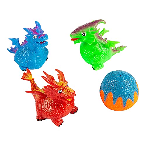 Fun Express Morphing Flipping Dragons in Eggs – Exciting Transforming Toys Kids Interactive Party Favors Fun Classroom Prizes – Great for Gift Giving Unique Collectible Toy Assorted Colors – 12 Pieces