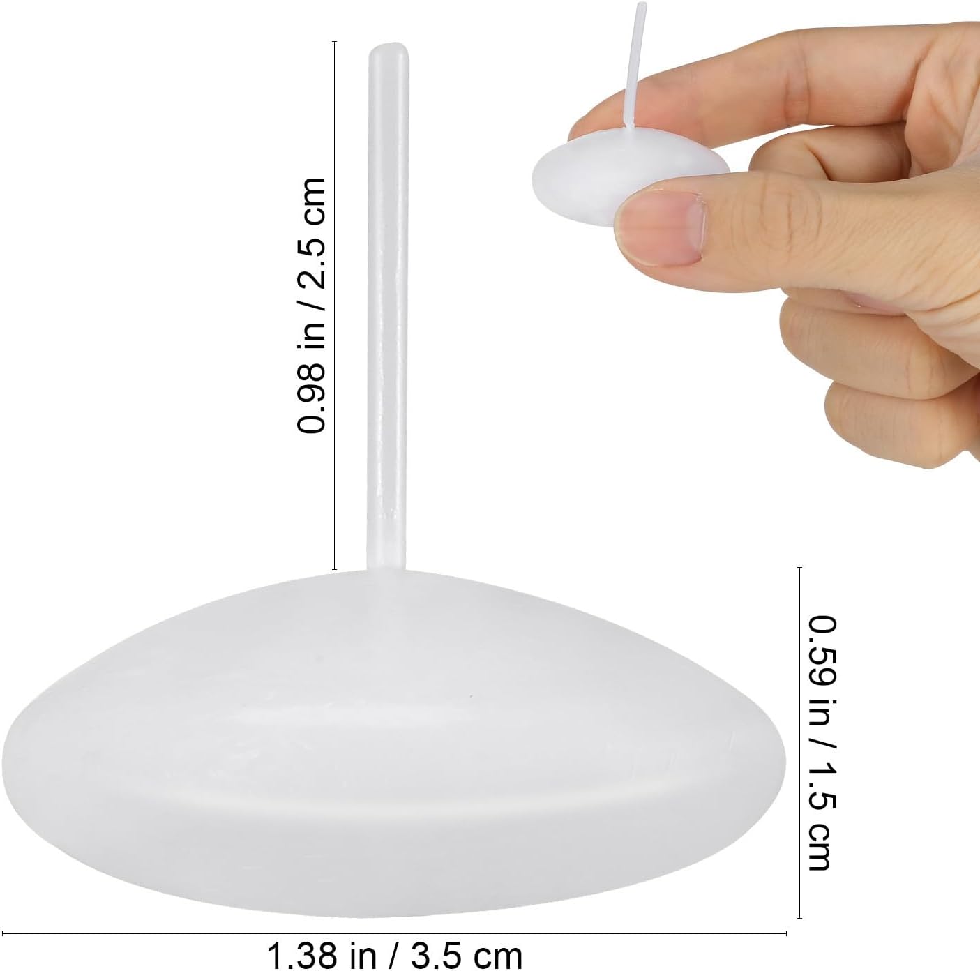 Floating Candles White Mini 25pcs Smokeless Paraffin Wax for Parties