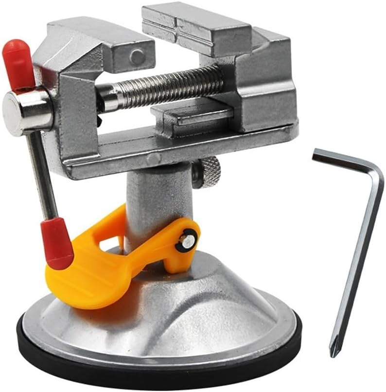 Craft and Model Making Bench Table Vise Vice with Suction Base and Elastic Jaws for Secure Holding of Small Parts (Without Screws)