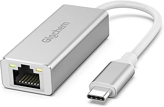 USB-C to Ethernet Adapter, Aluminum USB Type-C to RJ45 Gigabit Ethernet USB C to 100/1000 Gigabit Ethernet LAN Network Adapter for MacBook,Surface,Notebook PC with Windows,XP,Mac/Linux(Silver)