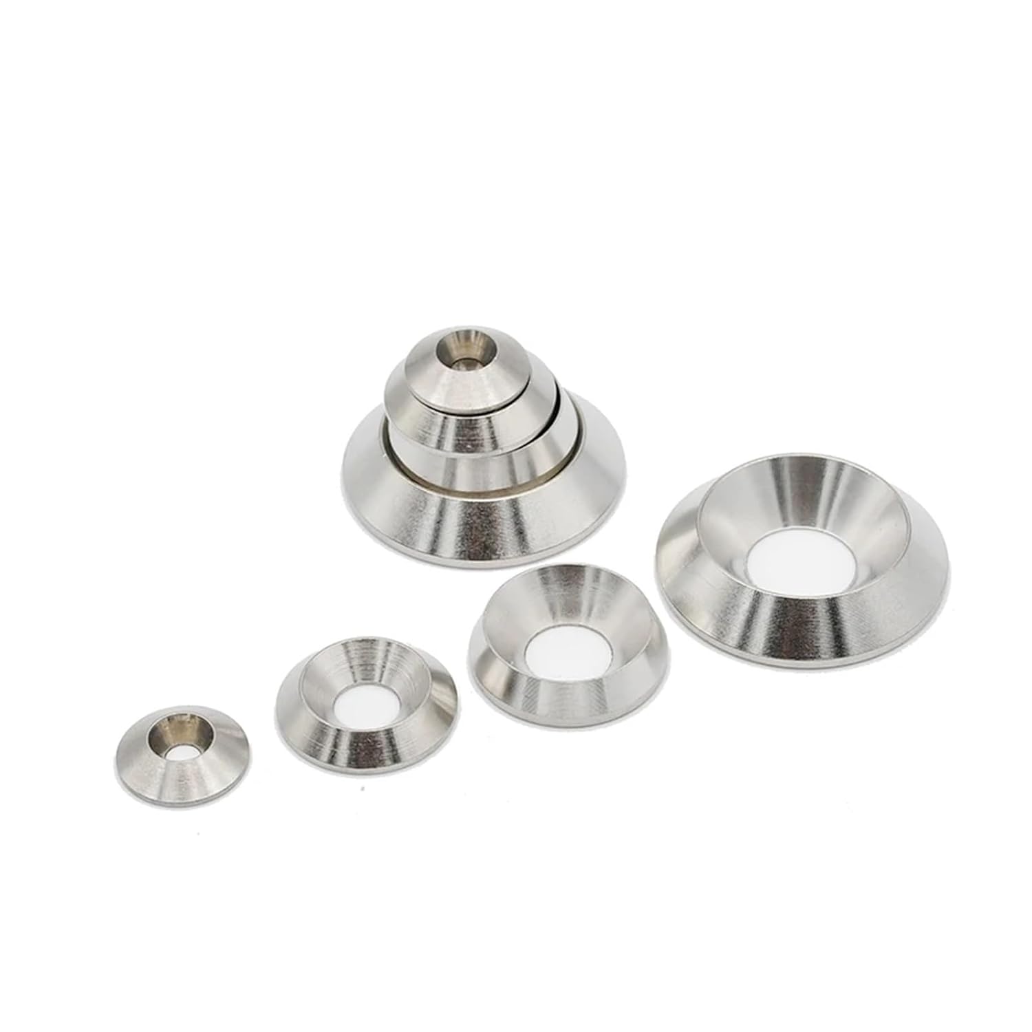 Conical Countersunk Washer 2/5/ 10/ 20pcs 304 Stainless Steel Head Countersunk Gasket Washer Joint Ring Backup M3 M4 M5 M6 M8 M10(M8x25x5 (5pcs))