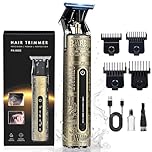 YIDON Beard Trimmer Men Hair Clippers, Cordless Electric Razor for Men Hair Trimmer Type-C Charging, LCD Screen, Zero Gapped T Blade Head Shaver, Waterproof Grooming Kit