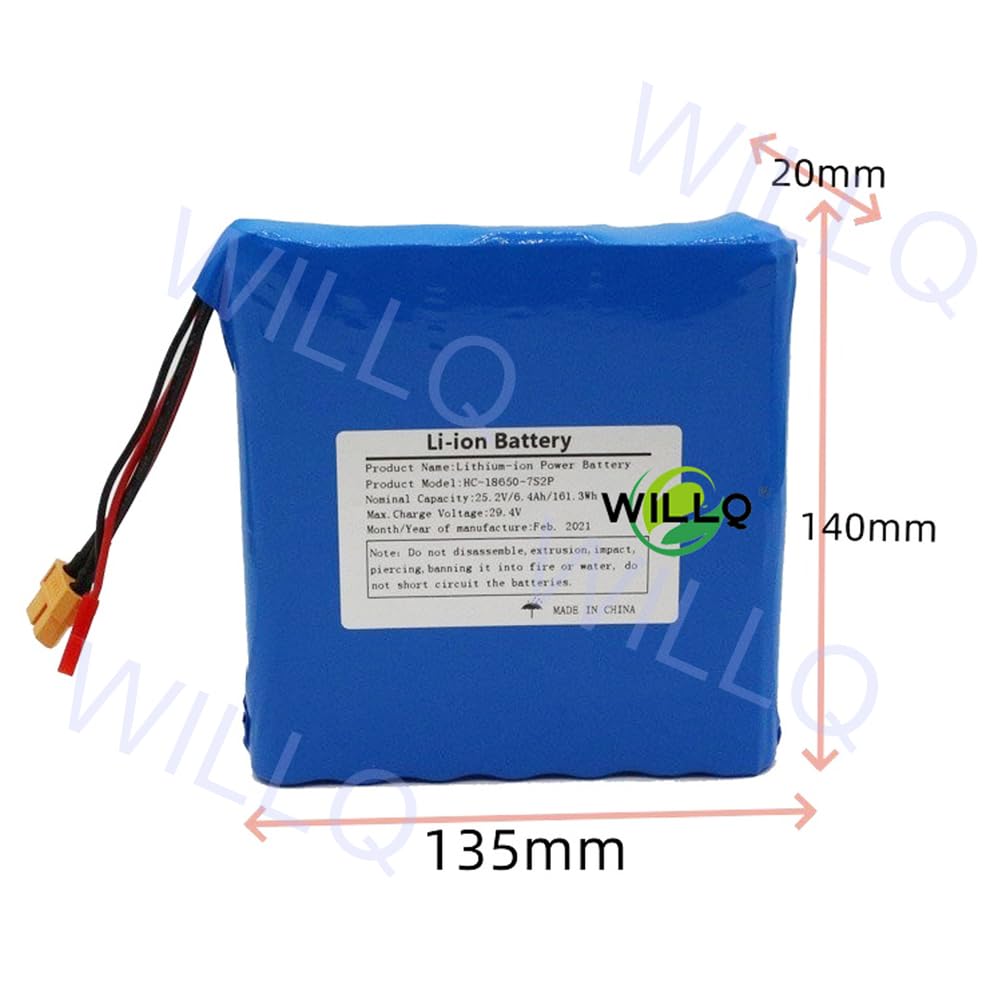 25,2 V 4 Ah 5 Ah 6 Ah Akku für Elektroroller, 24 V 4000 mAh 5000 mAh 6000 mAh Ersatz-Li-Ionen-Akkus für Hoverboards, kleines Fishboard-Ersatzteil