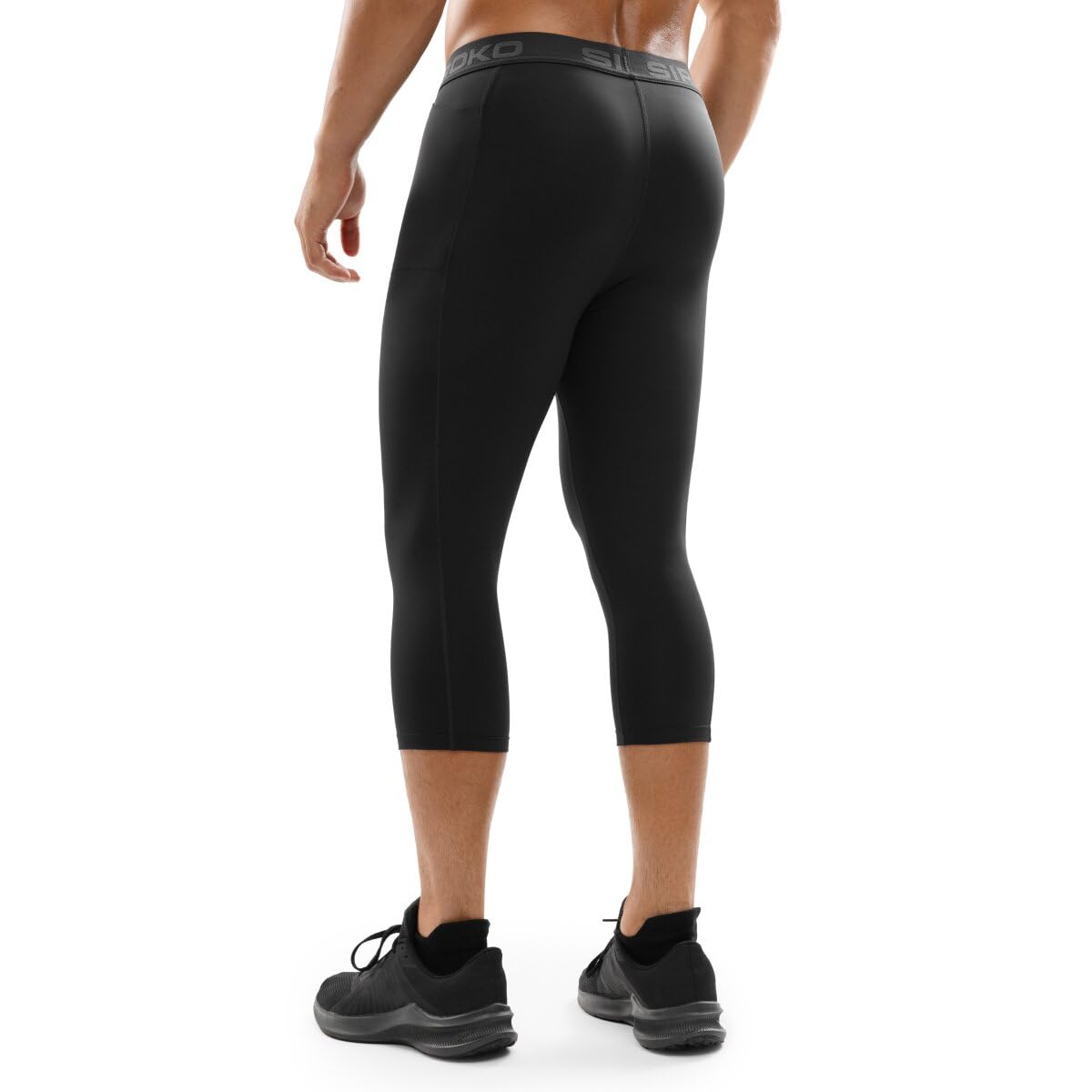 SIROKO Mallas Deportivas Capri Fitness Enlli Negro
