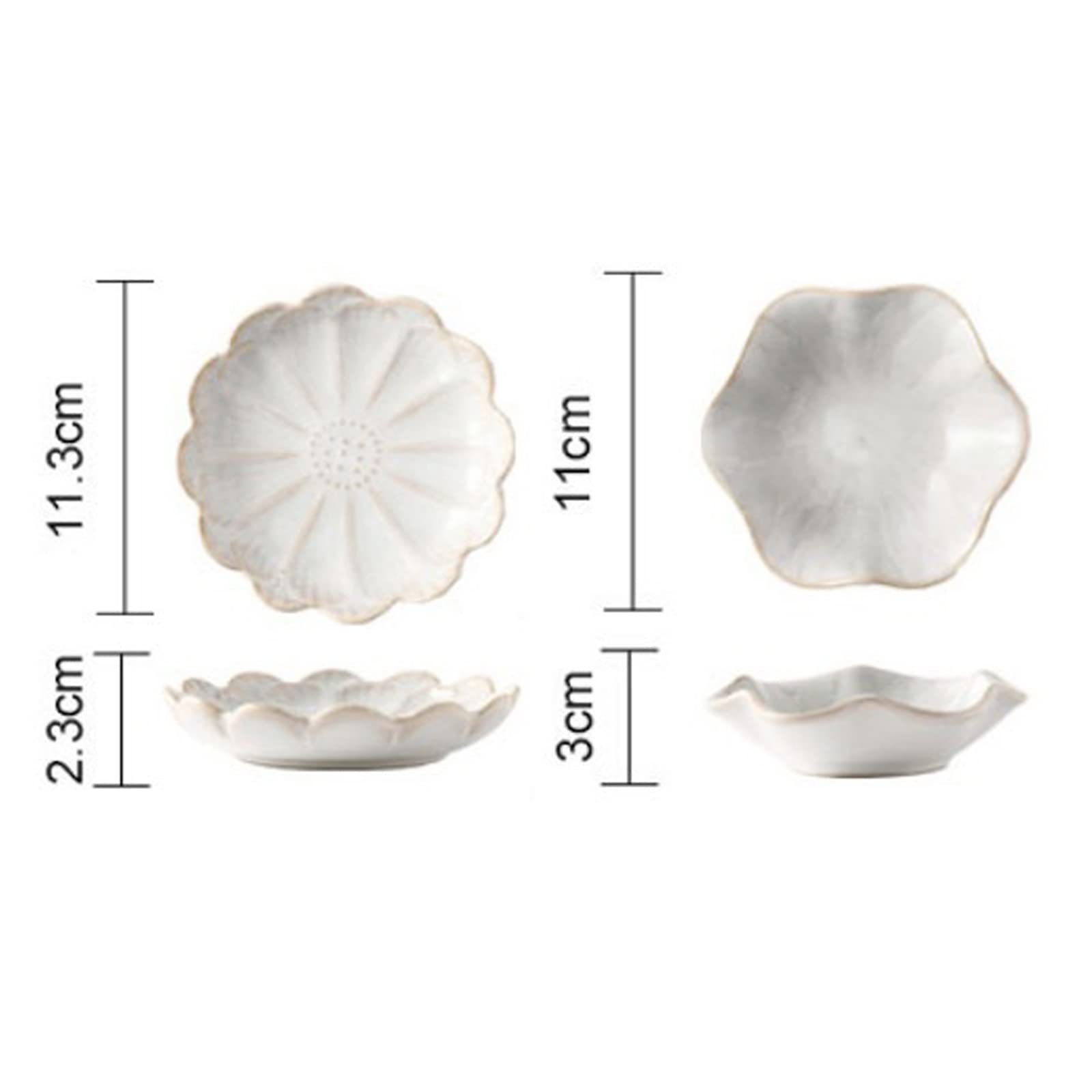Małe miseczki deserowe 4 szt. / zestaw ceramiczne przyprawy sos danie jedzenie miski do zanurzania przekąsek ocet marynaty naczynie dom impreza restauracja zastawa stołowa spodki do dipów (kolor: zestaw 4)