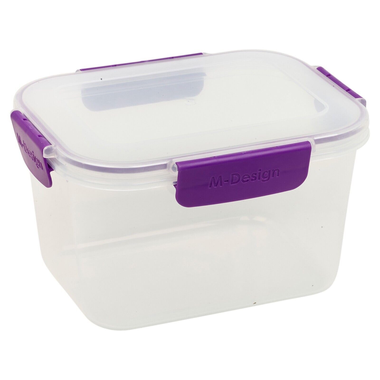 Urbn-Chef Purple Food Plastic Storage Container Airtight Seal Clip 'N' Lock Lid Dishwasher Safe