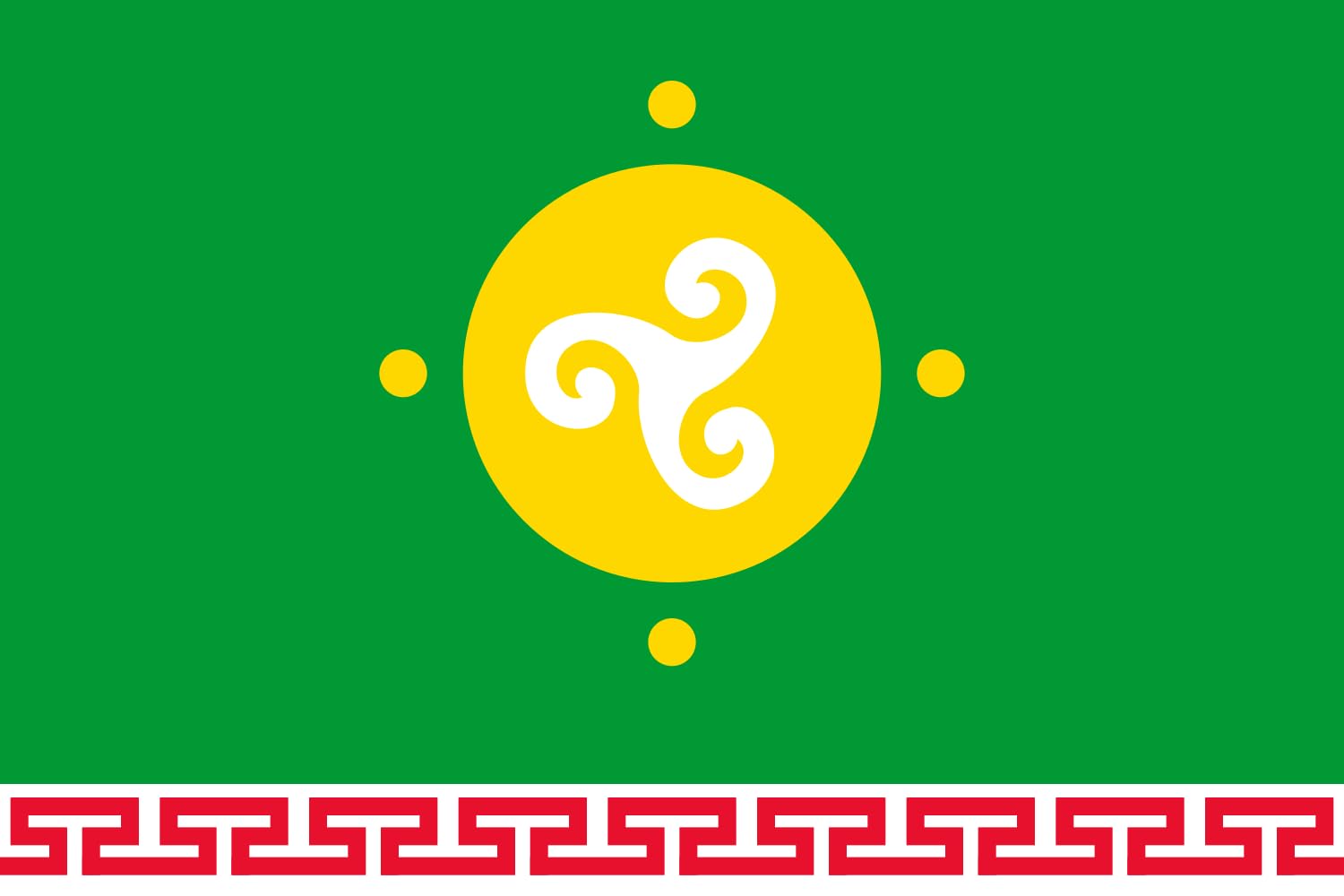 Drapeau Ust-Orda Buryat 07-1997 pour décorer votre salon