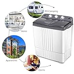 Giantex EP20313 Portable, 20lbs Capacity Combo, 12lbs Washer and 8lbs Spinner, Compact for Apartment RV, Gray & White Washing Machine - Image 3