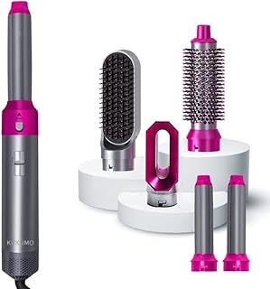 5 in 1 Hair Styler Airwrap, 2022 New Updated Air Styler with Hot Air Brush, Air Curler, Hair Dryer, Straighteners,Wrapper (Purple Light)