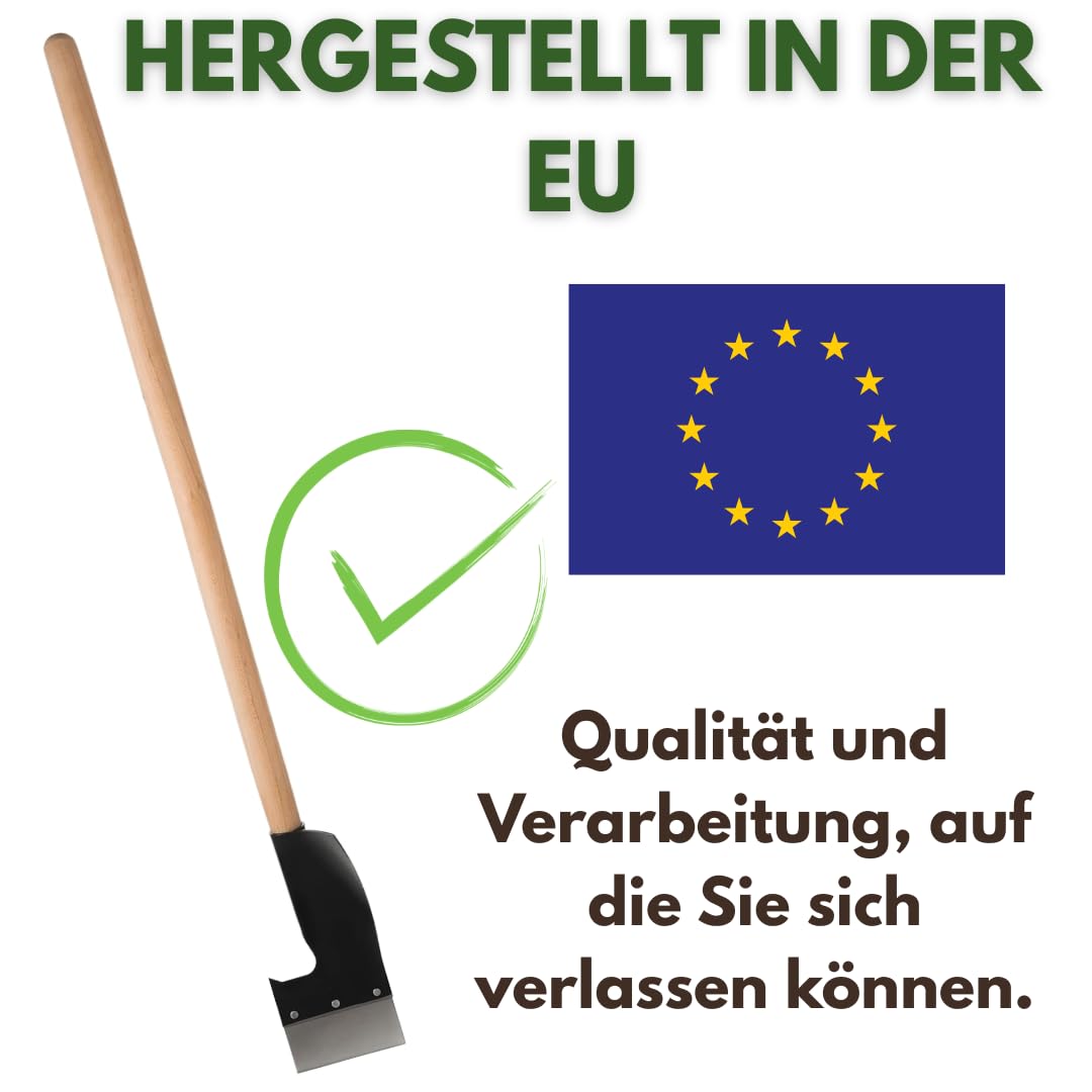 Zugmesser 100cm, Baumschäler Schälmesser mit Holzgriffen, Entastungswerkzeug Made in EU