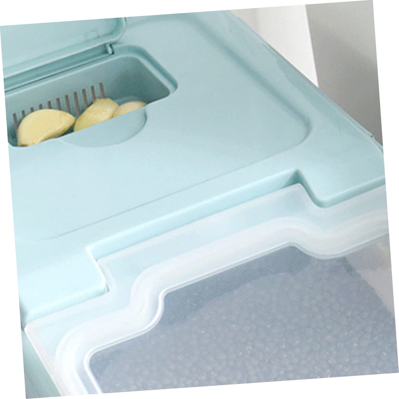 Contenedor de Comida para Mascotas Hermético, Resistente Plástico Pp, Tamaño Pequeño Azul Nórdico, Almacenamiento Seco Antimoho para Pienso y Alimentos Secos, Adecuado para Perros
