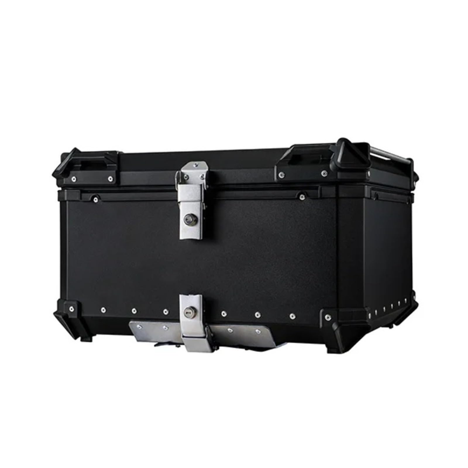 Top Case Box Luggage Moto Boîte Arrière De Moto 55L/65L/80L/100L, Coffre À Bagages Universel, Serrure, Mallette Rangement, Accessoires Supérieure(Black 80L)
