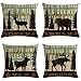 Oil Painting Hundreds of Birds Cotton Linen Throw Pillow Case Cushion Cover Home Sofa Decorative 18 X 18 Inch（3） (8)
