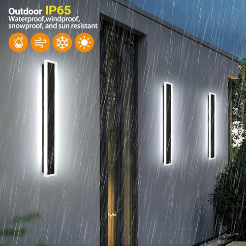 SUCICNISD 47.2In Modern Outdoor Wall Light for House 3CCT Dimmable Outdoor Wall Sconce Exterior Long LED Wall Light Mount Linear Outside Wall Lights for Garage, Doorway, Porch, Patio, Stairway by SUCICNISD - Image 5