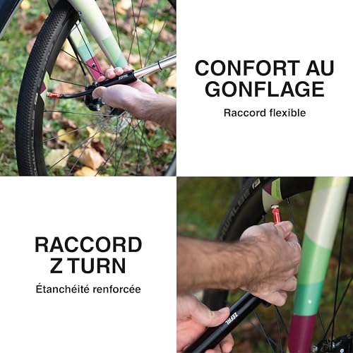 Zefal Gravel Mini, Pompa A Mano Ciclismo, Nero, 180 Mm - 3