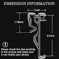 Vista 5 de Clips de cenefa de 2.5 pulgadas, clips de cenefa de plástico transparente para persianas, clips ocultos para cenefa horizontal (36 piezas)