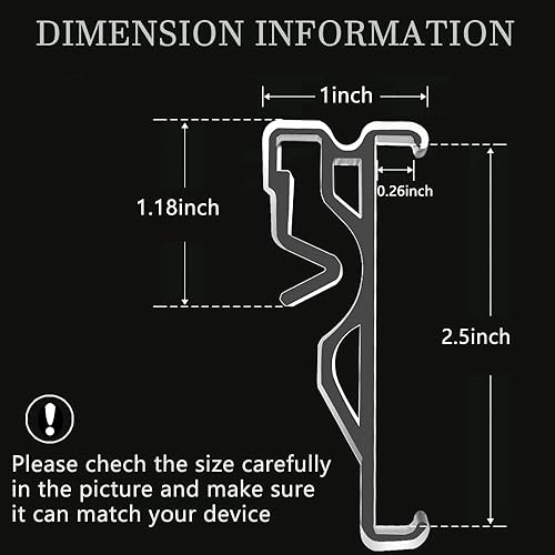 Miniatura 5 de Clips de cenefa de 2.5 pulgadas, clips de plástico transparente, clips ocultos para cenefa ciega horizontal (20 unidades)
