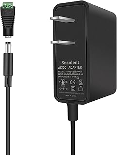 Snsnlent UL Listed 12V 1A AC Adapter with LED Connector AC 100V-240V to DC 12V 1A Power Supply Adapter 12W 12Volt Adapter Charger