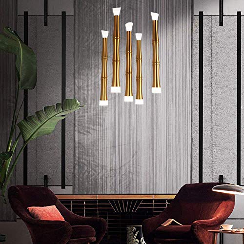Lámparas colgantes de techo de aleación de aluminio y luz LED de diseño Art Deco 2