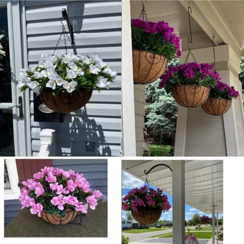 Artificial Flowers Hanging Basket, Fake Hanging Plant Silk Bougainvillea Flowers, Faux Flower Arrangement For Outdoor Indoor Garden Yard Pouch Patio Indoor Home Decoration (Pink) #TOP1