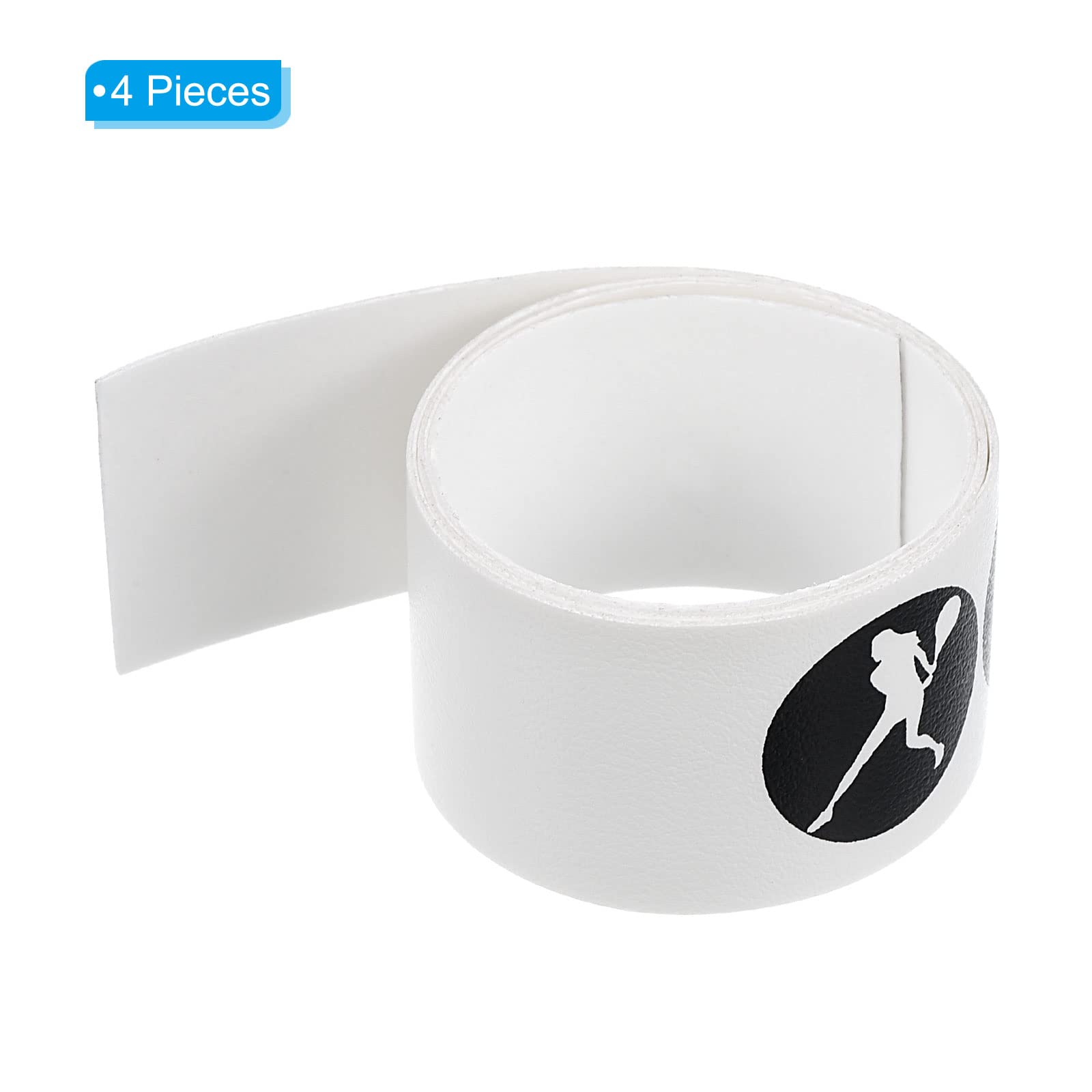 Ruban De Protection Pour Tête De Raquette De Tennis - Lot De 2 Bandes En PU Blanc, 40cm X 2.4cm