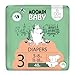 Moomin Baby &Ouml;ko Windeln Gr&ouml;&szlig;e 3, 5-8 kg 48 St&uuml;ck, Weiche Premium Windeln | Weich und hautfreundlich, Atmungsaktiv, Saugf&auml;hig, Keine unn&ouml;tigen Chemikalien |