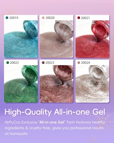 Kit de esmaltes gel ojo de gato 6 colores tonos cálidos miniatura 5