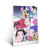 Displate Metal Poster KPop Demon Hunters - Icons of the Screen - HUNTR/X Manga Panels - Huntrix Kpop Merch - Collectible Gift - Room Decorations Wall Art Decor Gifts Movie Posters - 12.6x17.7 in