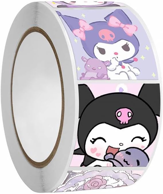 HASTHIP® 500Pcs Cute Stickers - 8 Designs Cartoon Character Stickers, Kawaii Stickers Decals Assortment Gifts for Kids Teens Girls Adults, Ideal DIY Decor & Gift for Fans