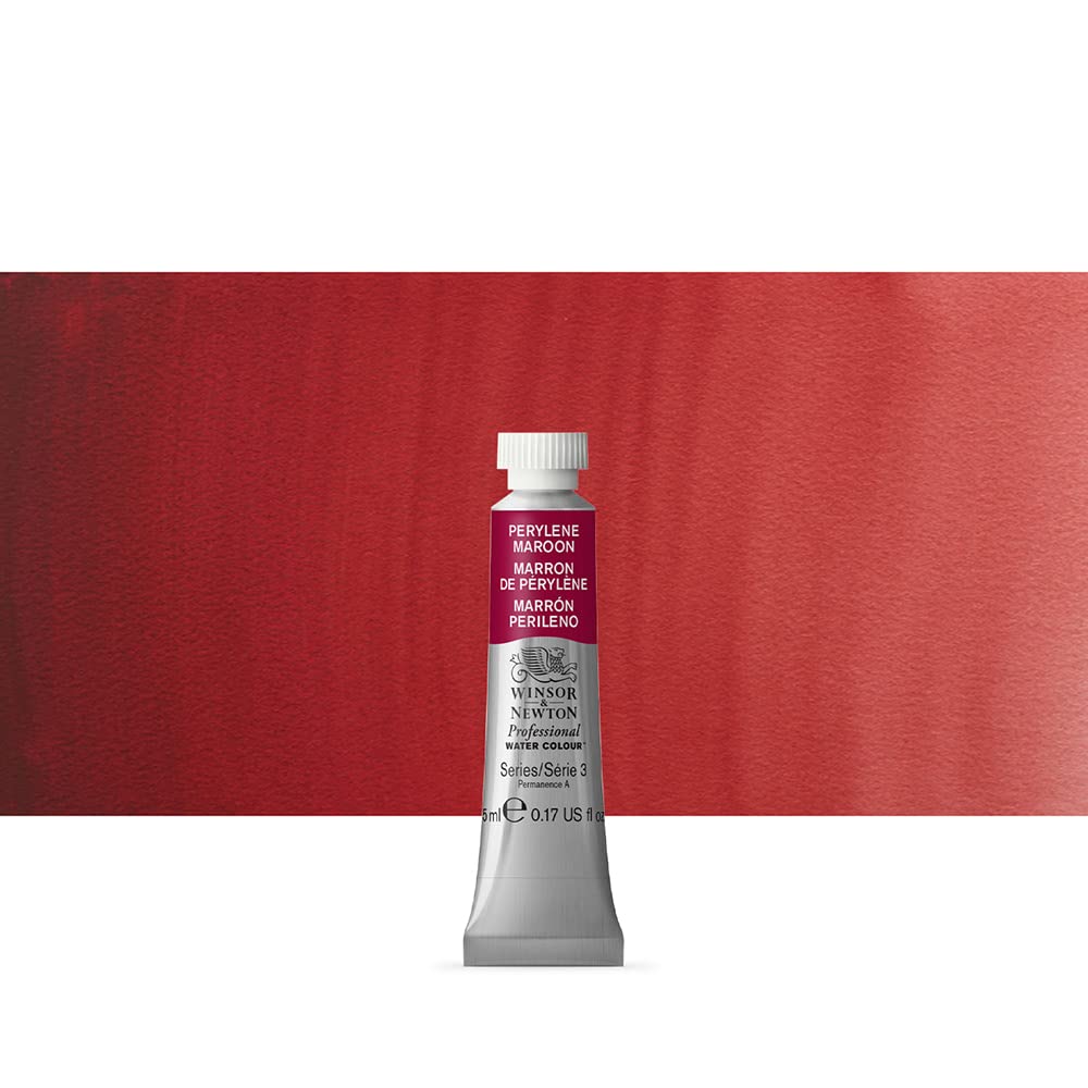 Winsor & Newton Red Artists Watercolour : 5Ml Artist Quality Watercolour Perylene Maroon