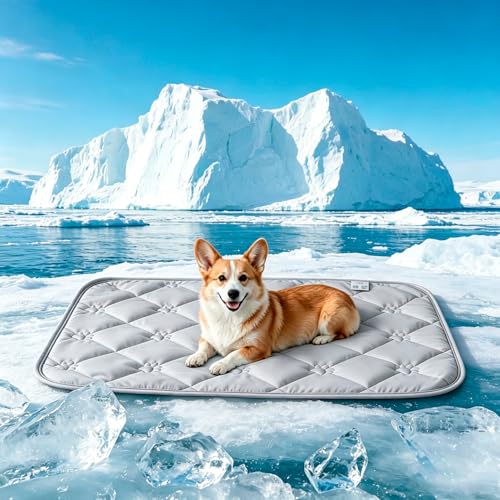 Popfavor Pet Cooling Mat for Dogs Cats, Dog Self Cooling Pad Blanket by Popfavor - Used condition - US$17.32